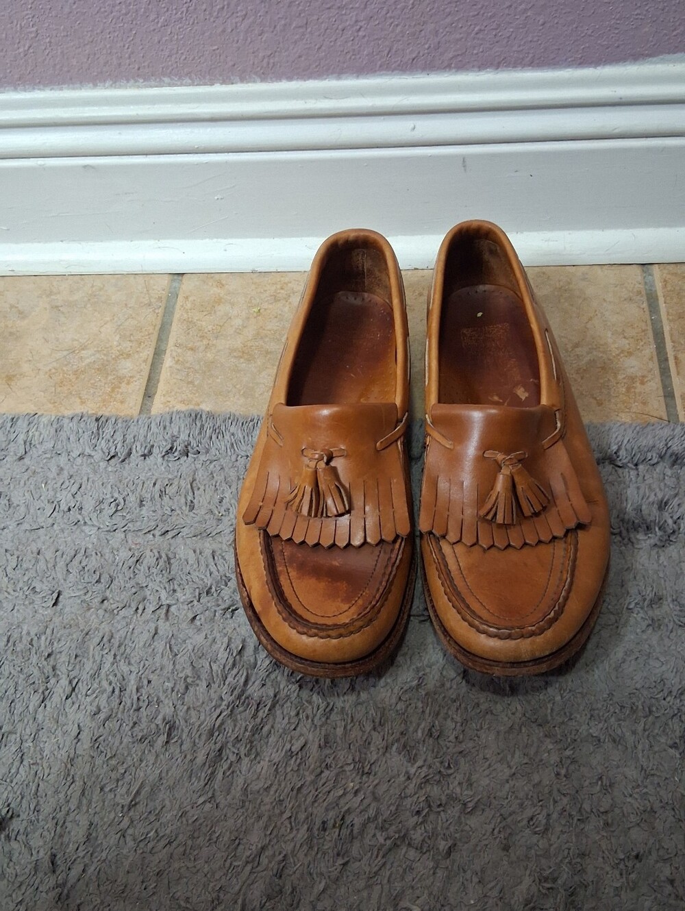 Classic SAS Men’s  Kittle Tassel Loafers in Cognac Brown